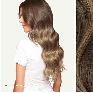 Like new ✨ Luxy halo 20” hair extensions in balayage ash brown 😍